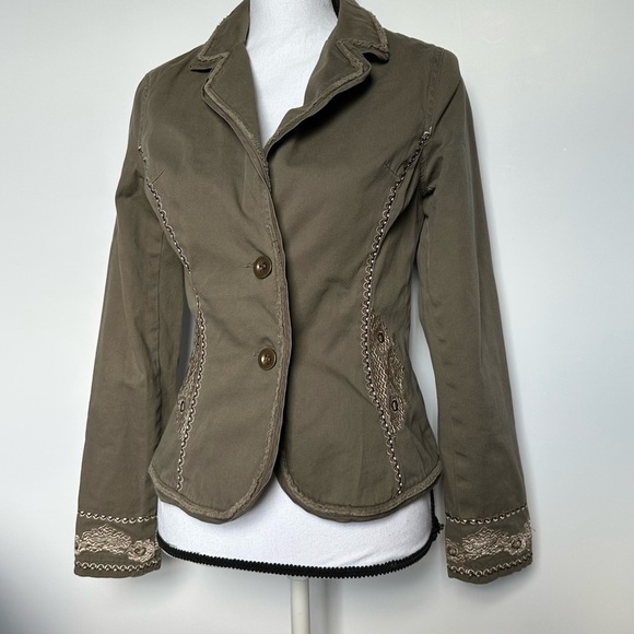 Love Stitch Jackets & Blazers - Love Stitch Green Blazer with Tailored Fit